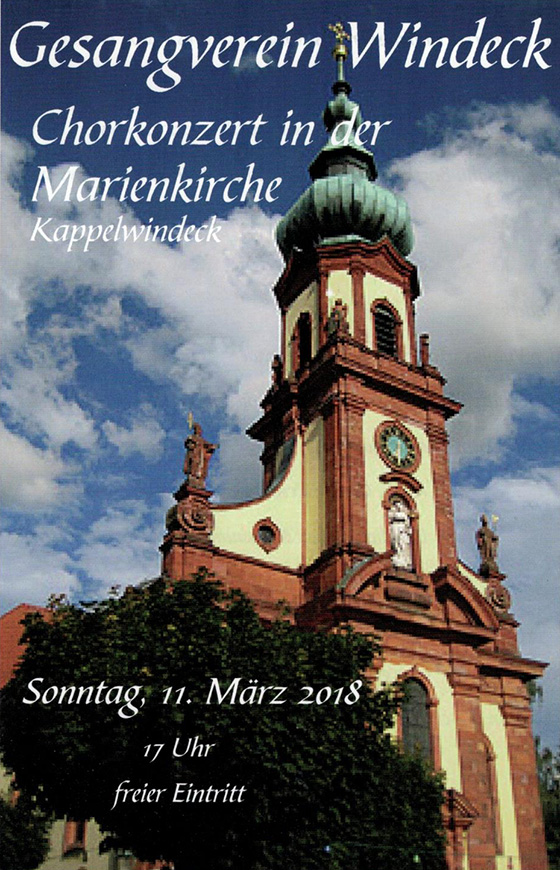 Chorkonzert St. Maria Kappelwindeck
